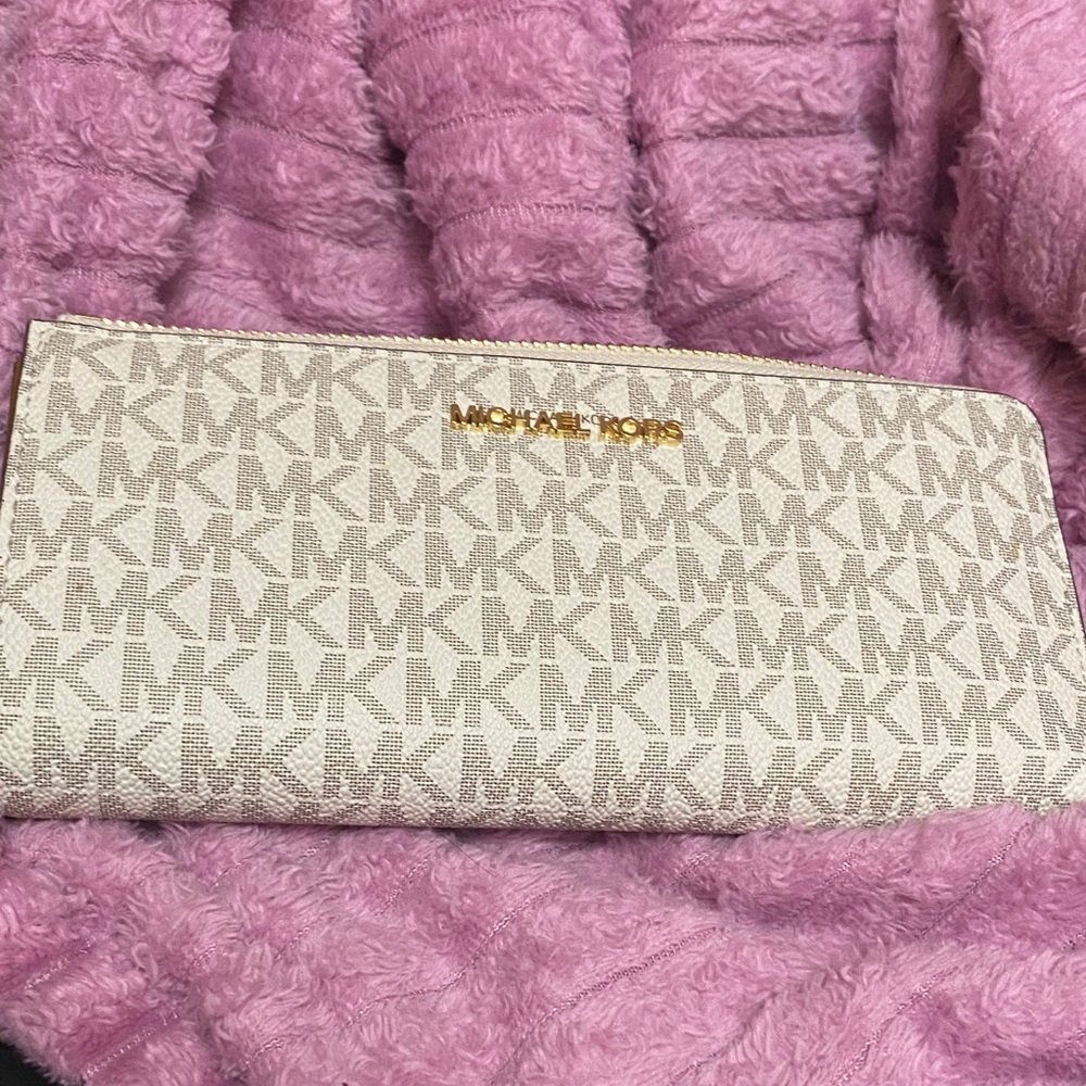 Michael Kors Cream Monogram Wallet